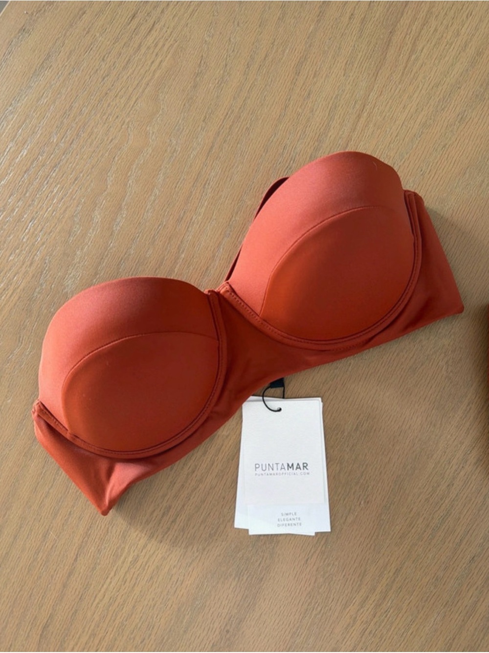 PUNTAMAR NWT Terracotta Underwire Bandeau High Waist Bikini Set - Picture 2 of 11